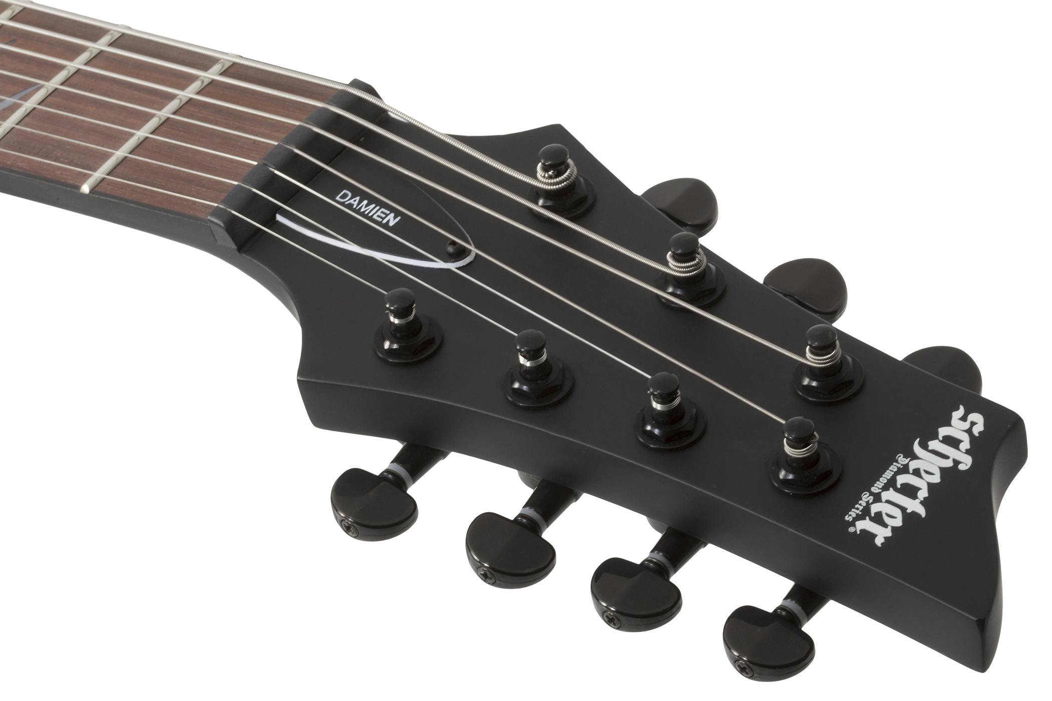 SCHECTER DAMIEN-7 サテンブラック 7弦 Schecter Damien 7 in Satin Black - Andertons Music Co.